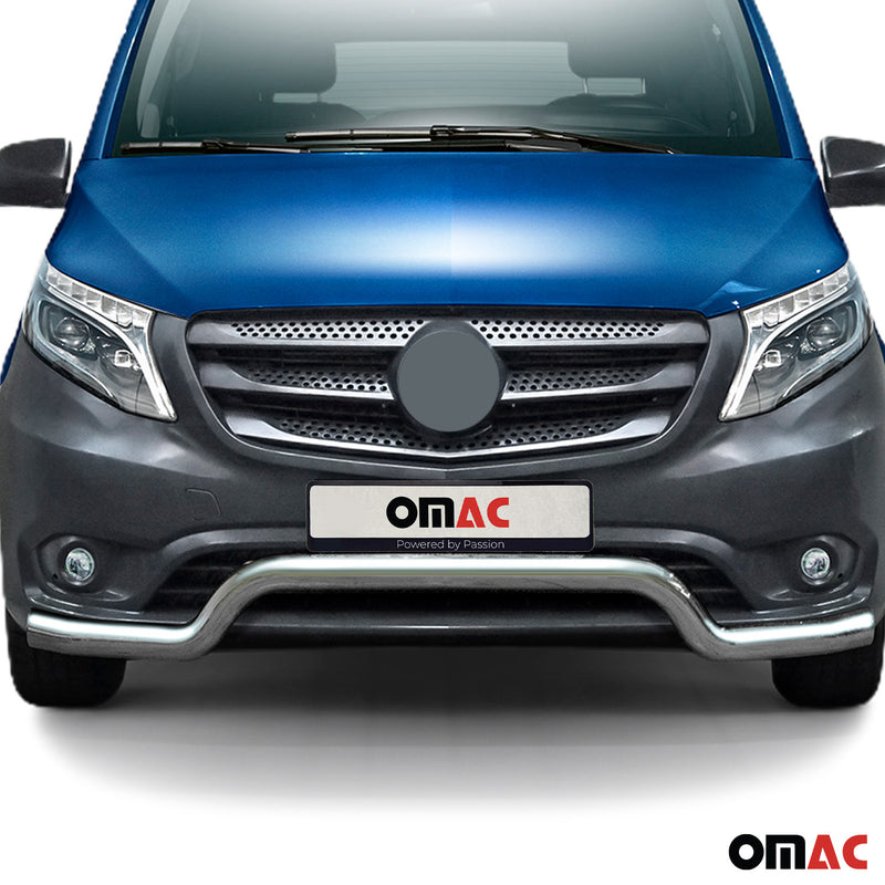 Frontbügel Frontschutzbügel für Mercedes Vito W447 2014-2025 Silber ABE Stahl