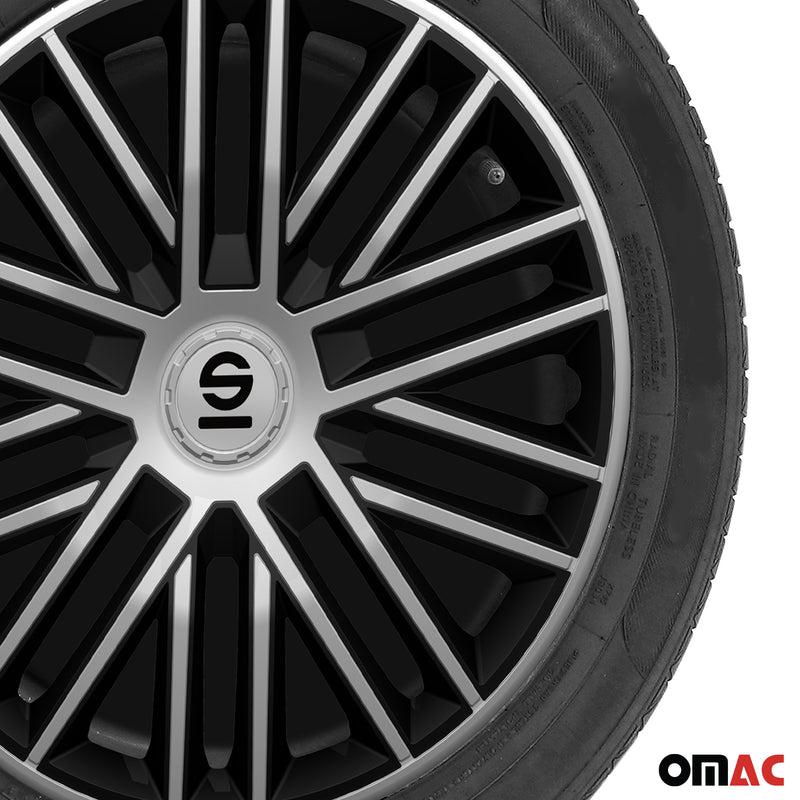 Coprimozzi Sparco 16 pollici Bergamo Silver Black 4 pezzi