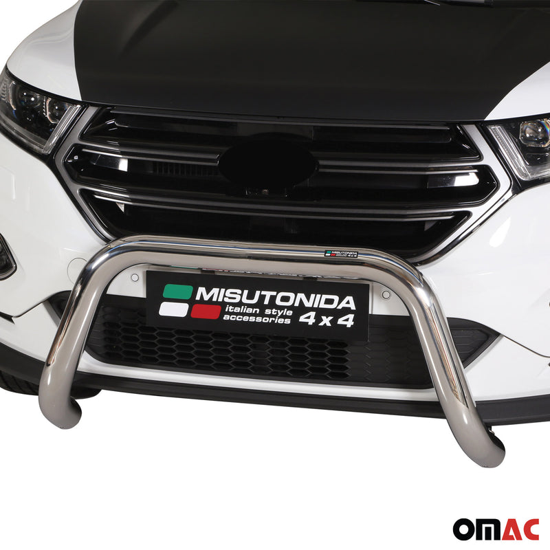 Protezione anteriore per Ford Edge 2014-2018 ø76mm acciaio argento