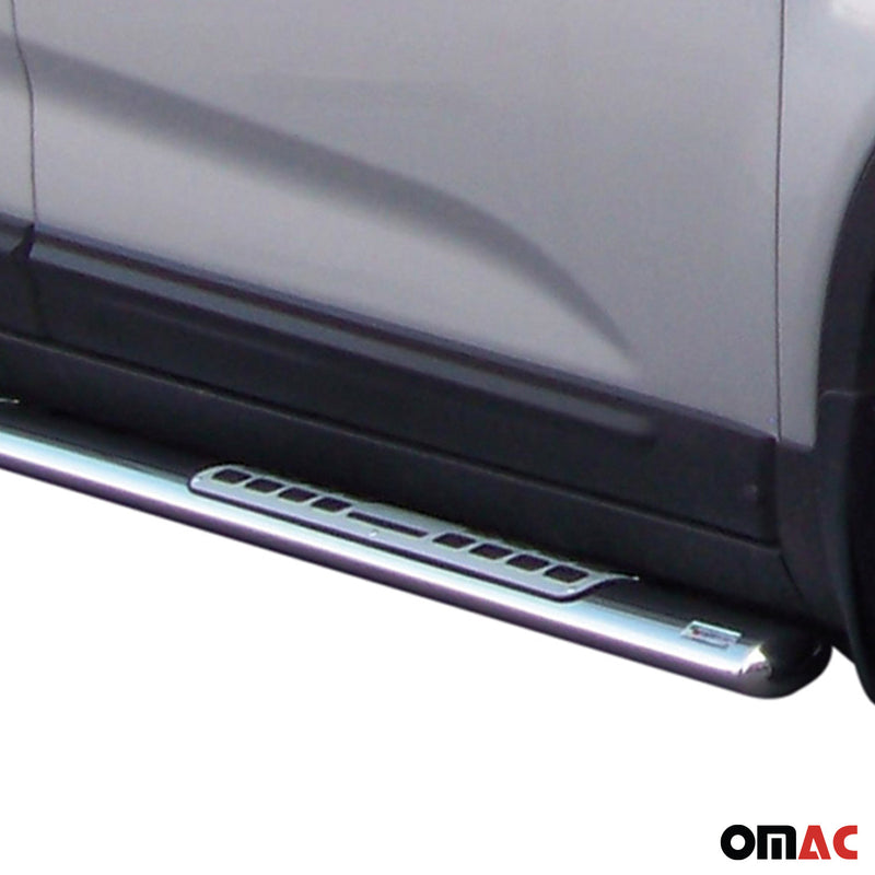 Minigonne laterali in acciaio inossidabile per Kia Sorento 2009-2012 Argento