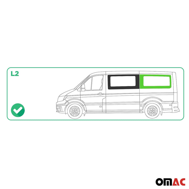 Seitenfenster Sicherheitsglas für VW Crafter 2017-2025 Auto Links L2 Schwarz