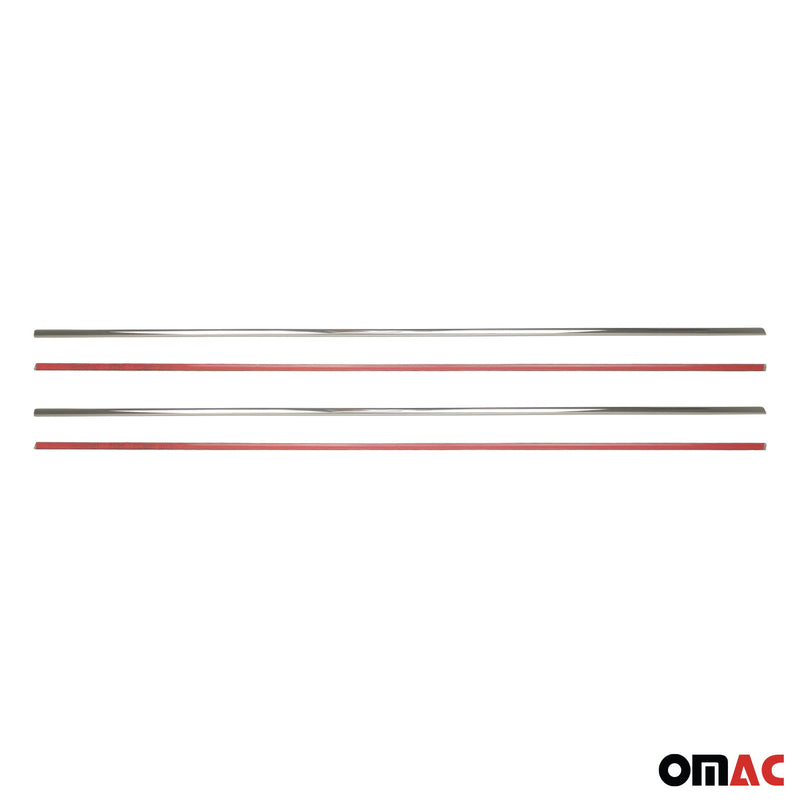 Listelli decorativi per finestrini per Kia Picanto Hatchback 2011-2017 in acciaio inox, 4 pezzi