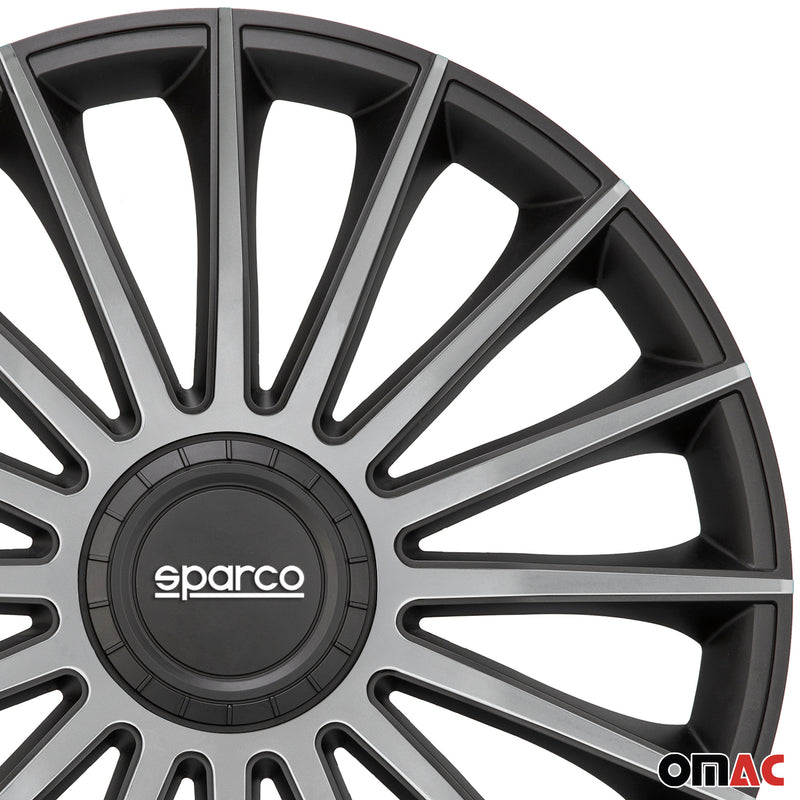Coprimozzi Sparco 16 pollici Treviso Nero Argento 4 pezzi