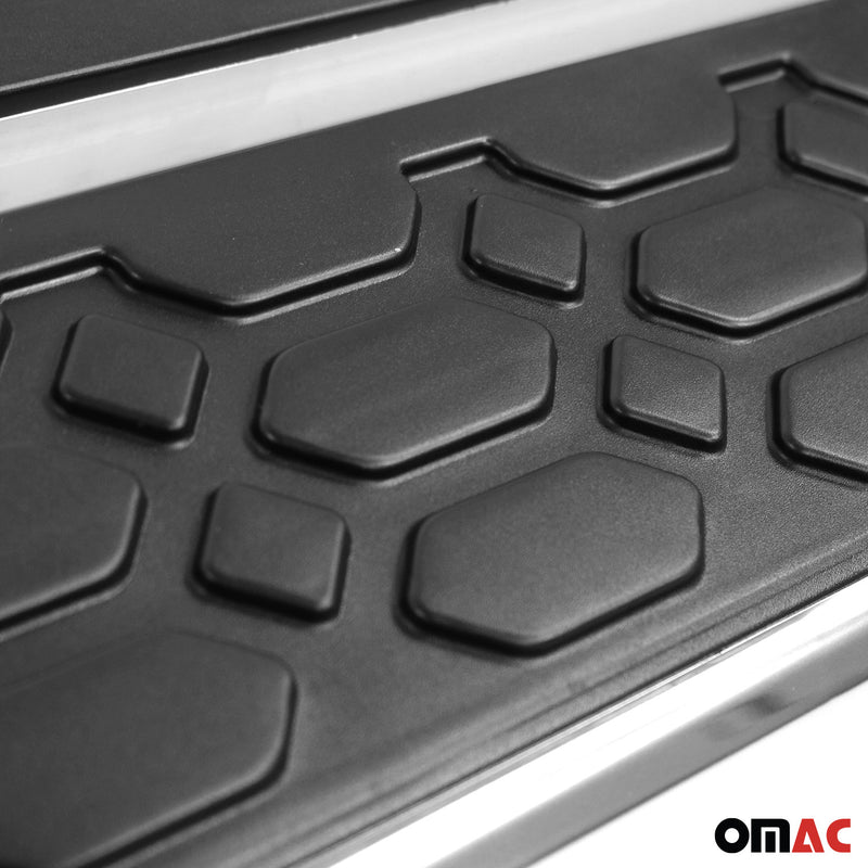 Pedane laterali in alluminio per Kia Sorento 2010-2012 Nero Argento 2 pezzi