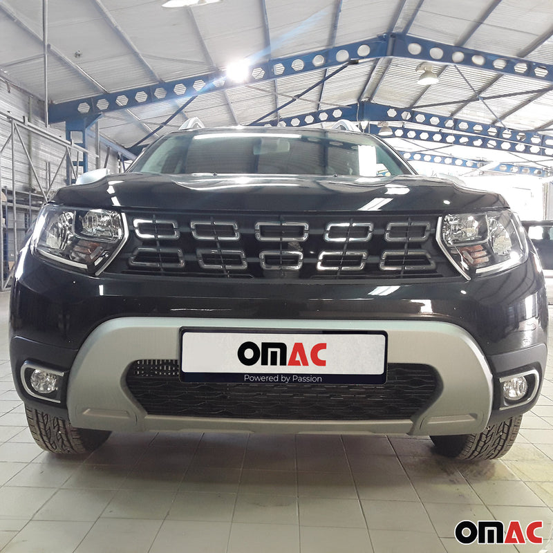 Cornice per fendinebbia per Dacia Duster 2018-2021 in acciaio inox 2x