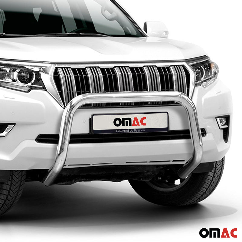 Protezione anteriore in acciaio per Toyota Land Cruiser 150 2017-22 ABE Silver 