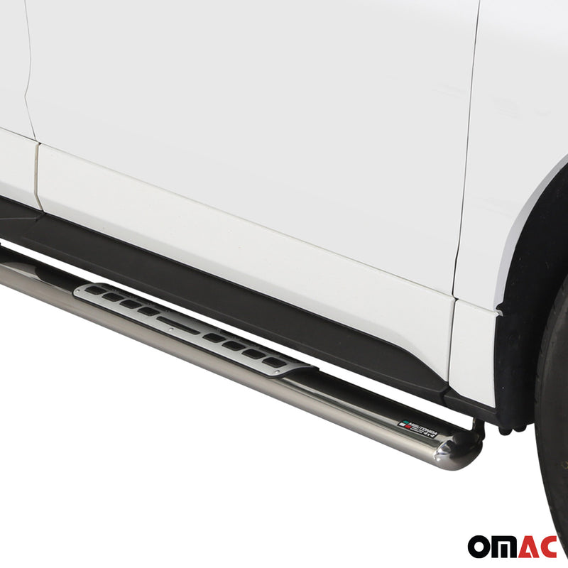 Minigonne laterali in acciaio inox per Ford Edge 2015-2018 Argento