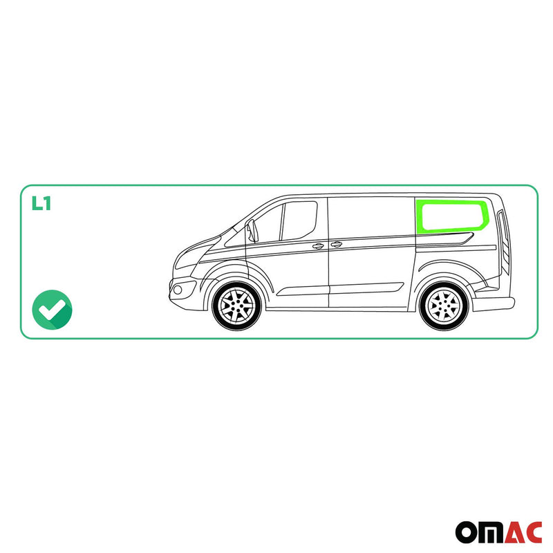 Finestrino laterale in vetro per Ford Transit Custom 2013-2024 sinistro L1