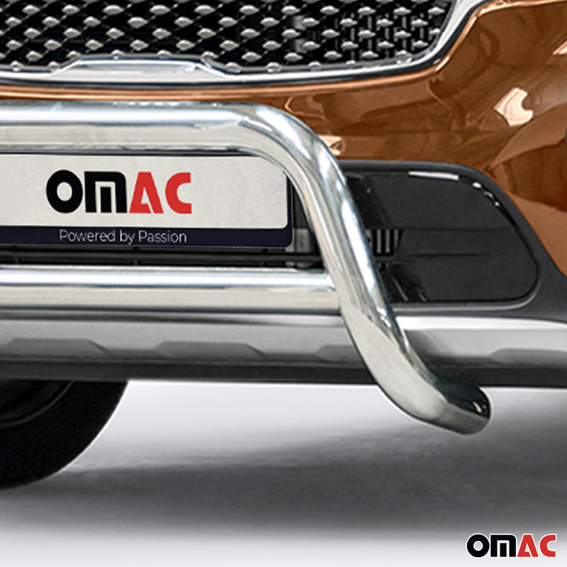 Barra di protezione anteriore per Kia Sorento 2015-2018 in acciaio ABE argento 