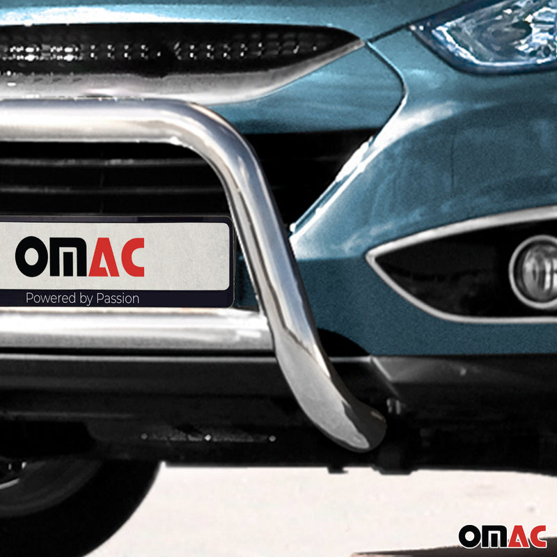 Barra di protezione anteriore per Hyundai ix35 2010-2015 in acciaio ABE argento 