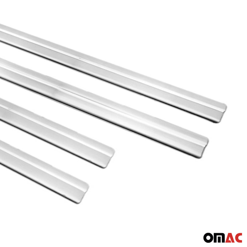 Soglie porte per Nissan Navara 2005-2015 in acciaio inox argento 4 pezzi
