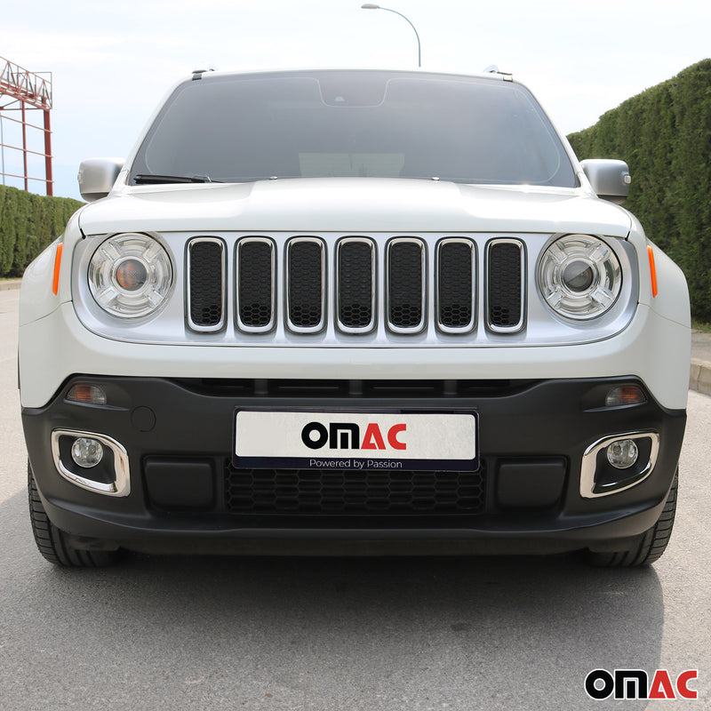 Cornice per fendinebbia per Jeep Renegade 2014-2019 in acciaio inox 2x 