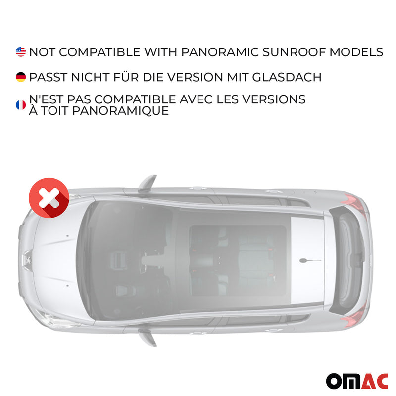 Portapacchi da tetto per VW Passat B8 berlina 2015-2025 ABE grigio alluminio