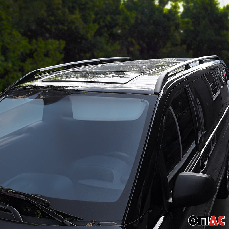 Dachreling Dachgepäckträger Relingträger für Jeep Renegade 2015-2024 Alu Grau