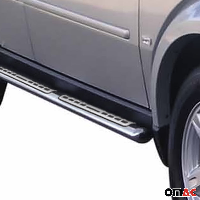 Minigonne laterali in acciaio inossidabile per Dodge Nitro 2006-2011 Argento