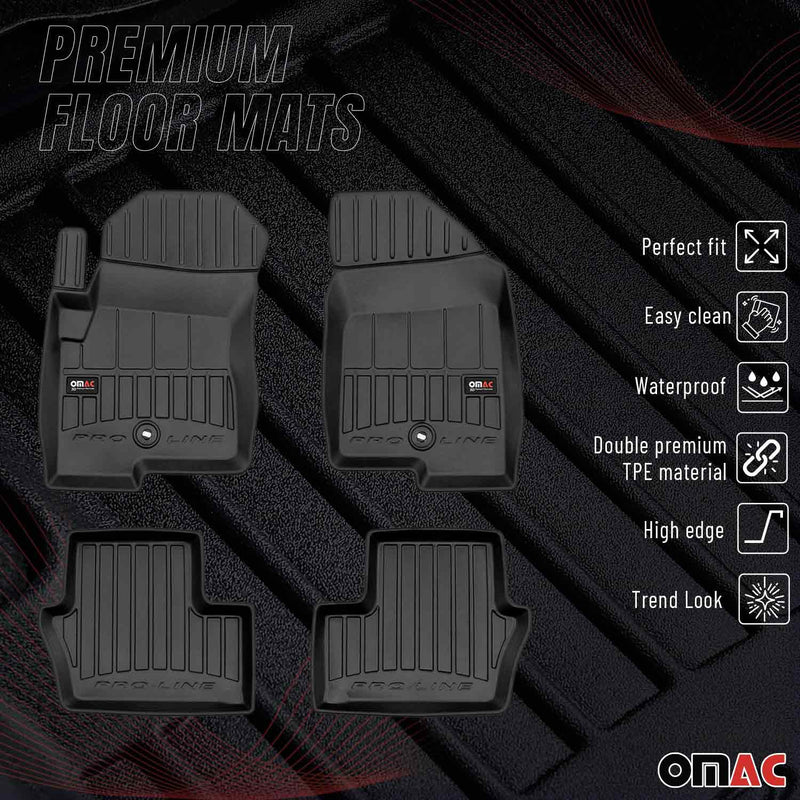 Tappetini in TPE neri per Jeep Compass MK49 / Patriot 2006-2017, 4 pezzi