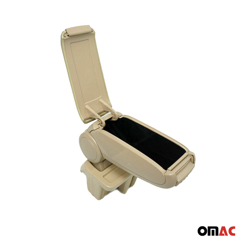 Bracciolo centrale per Skoda Roomster 2006-2015 Pelle PU ABS Beige 