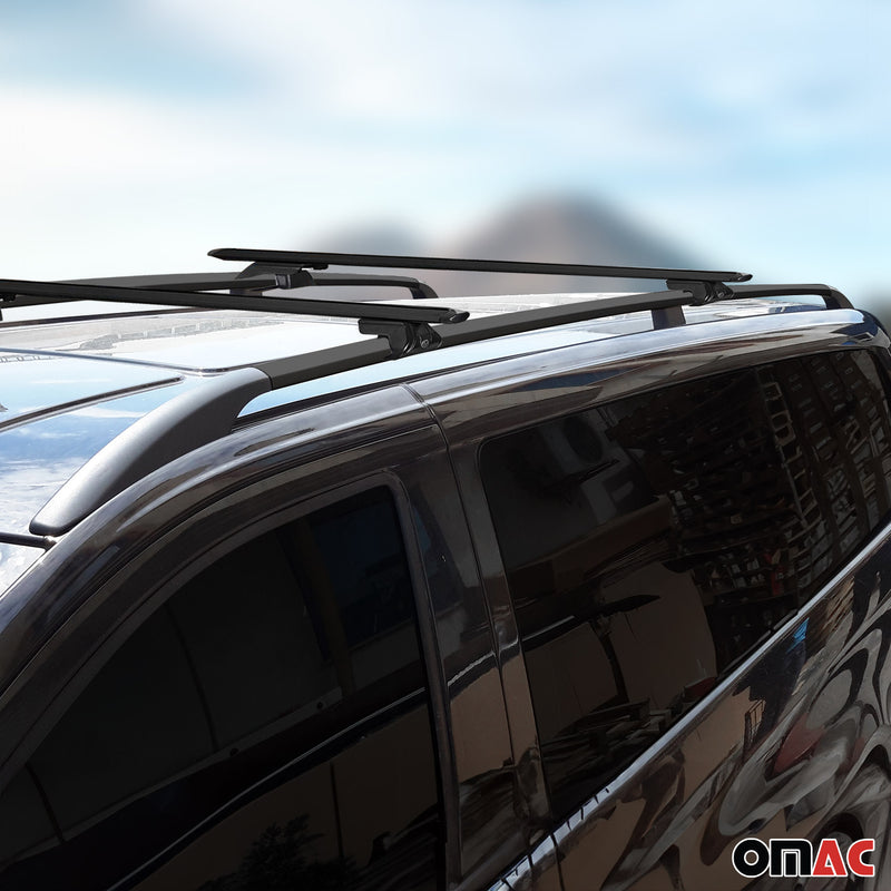 Dachreling + Dachträger Satz für Porsche Cayenne 9PA 2002-2010 Alu Schwarz