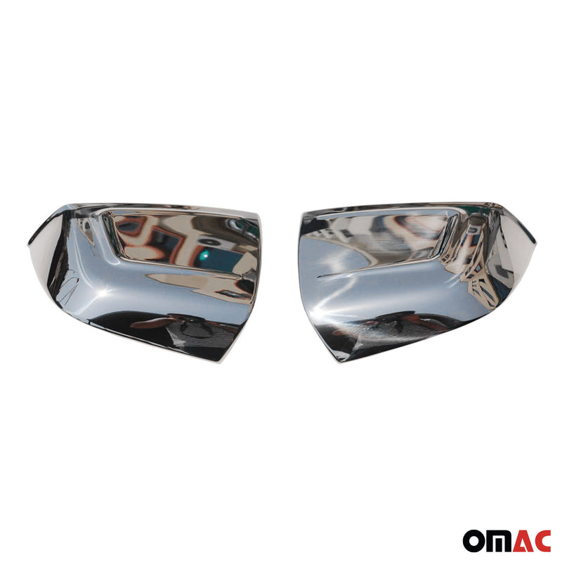 Calotte specchietti retrovisori per Opel Combo D 2012-2018 in acciaio inox argento 2 pezzi