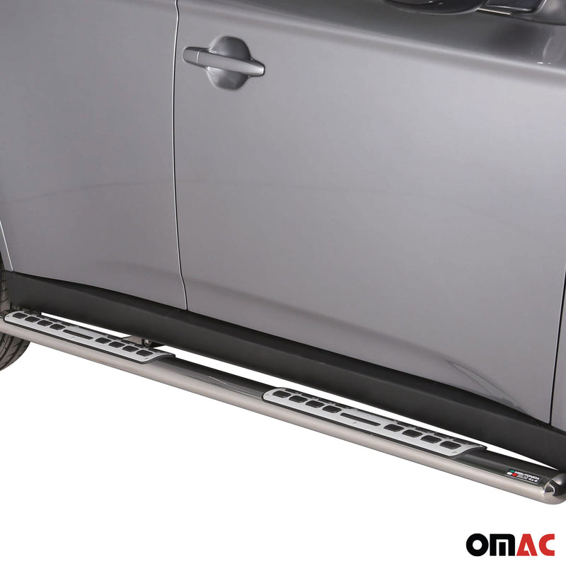 Minigonne laterali in acciaio inox per Mitsubishi Outlander 2013-2025 Grigio