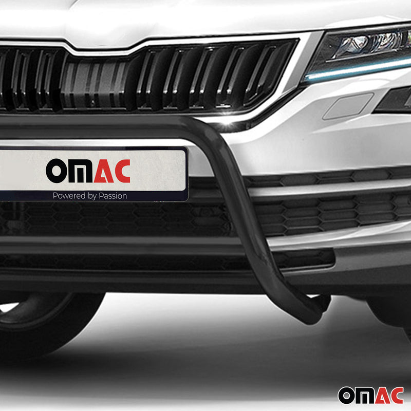 Protezione anteriore per Skoda Kodiaq 2017-2022 con ABE acciaio nero 