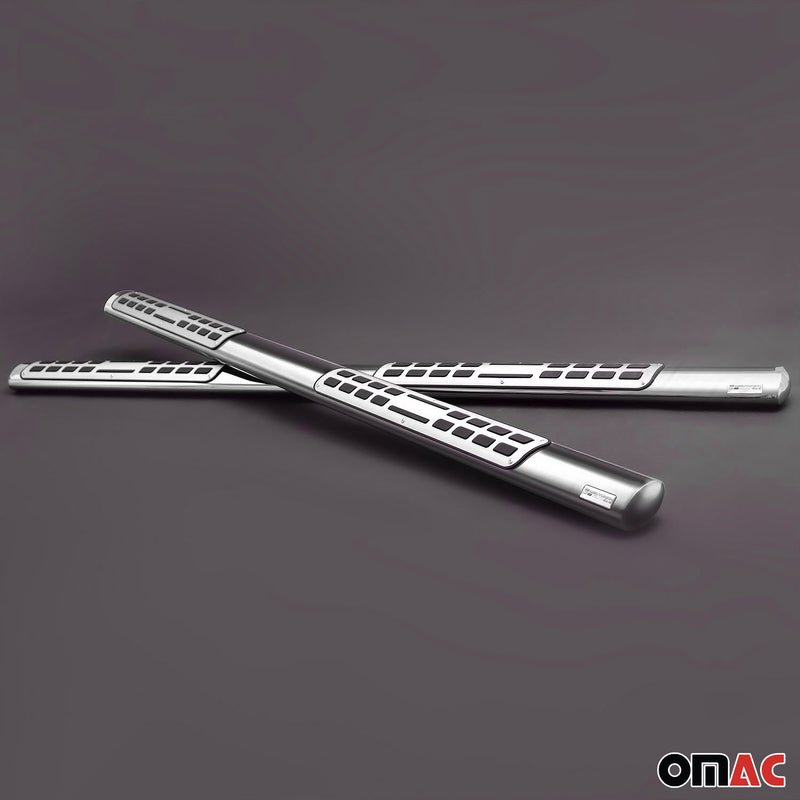 Minigonne laterali in acciaio inox per Opel Mokka 2012-2016 Argento