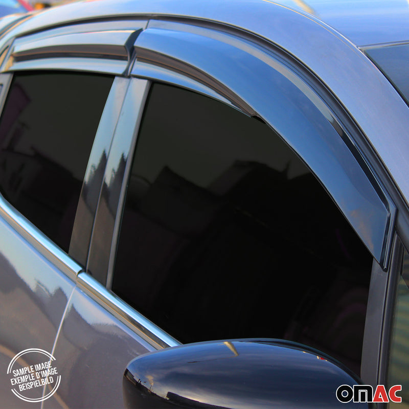 4 deflettori d'aria e deflettori antipioggia per Renault Megane Hatchback 2008-2016 scuri