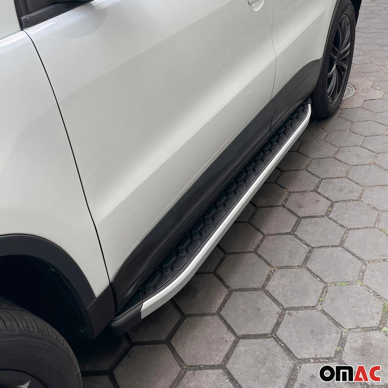 Pedane laterali per Kia Sorento 2013-2019 in acciaio inox nero argento