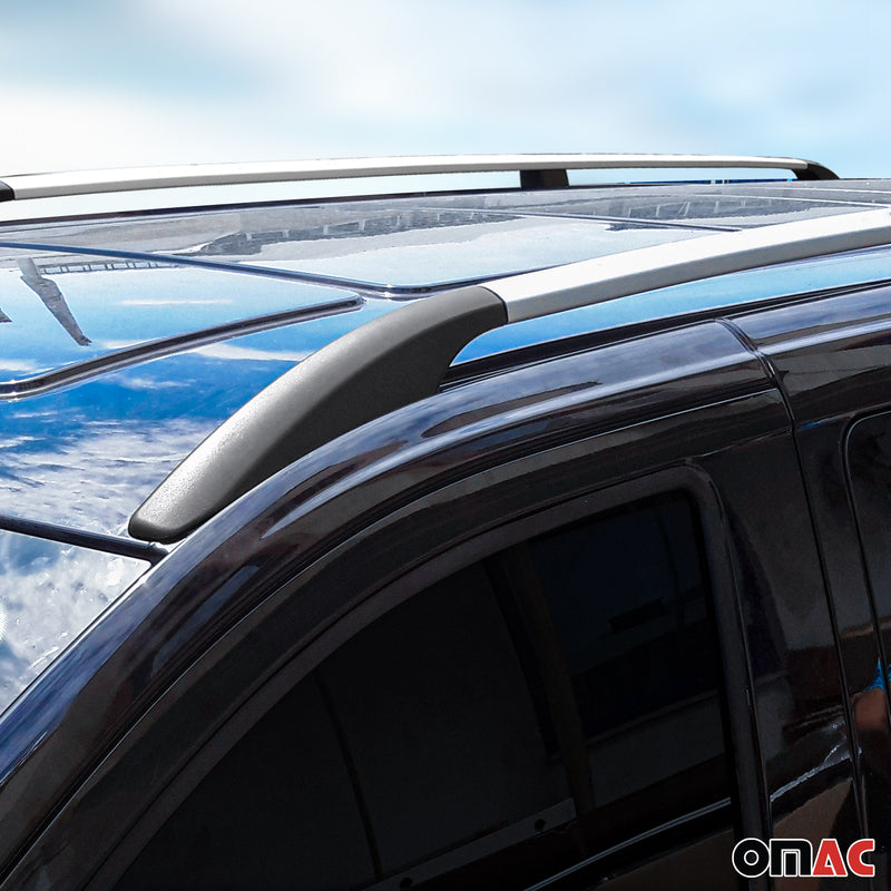 Barre portatutto + barre portatutto SET per VW Caddy 2003-2015 Corto Alluminio Argento 4 pezzi
