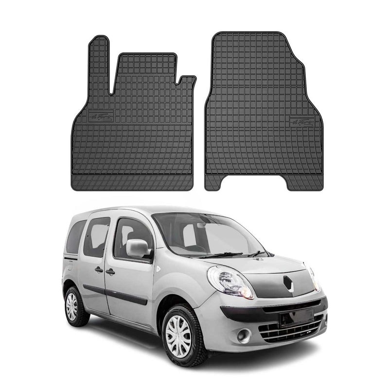 Tappetini Renault Kangoo 2008-2021 in TPE Nero 2 pezzi 