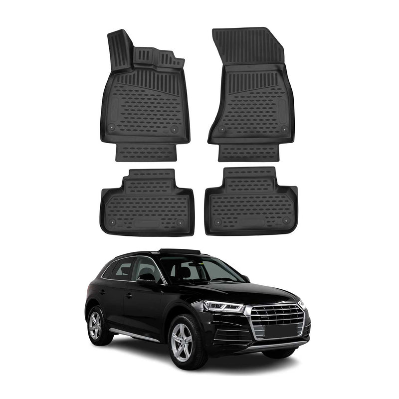 2017-2024 Audi Q5 FY Fußmatten TPE Schwarz 4 tlg