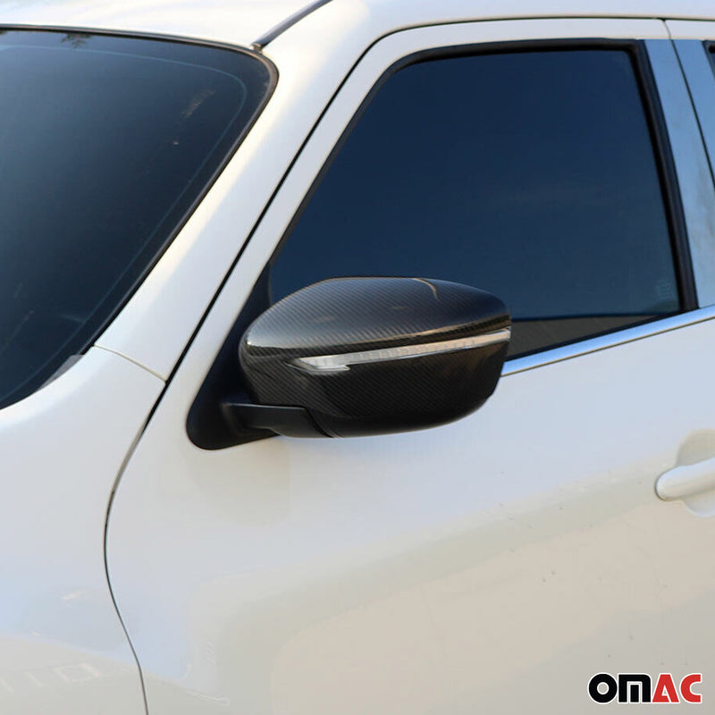 Calotte per specchietti retrovisori per Nissan Juke 2014-2019 in fibra di carbonio nera 2 pezzi 