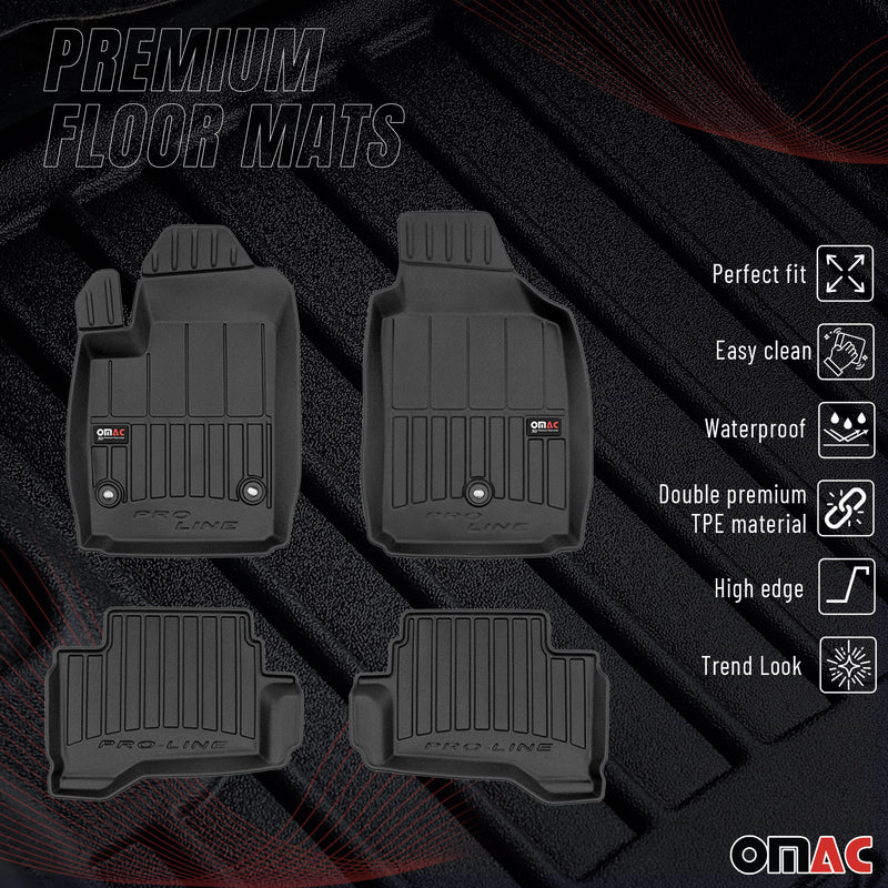 Tappetini Fiat 500 2013-2019 TPE Nero 4 pezzi