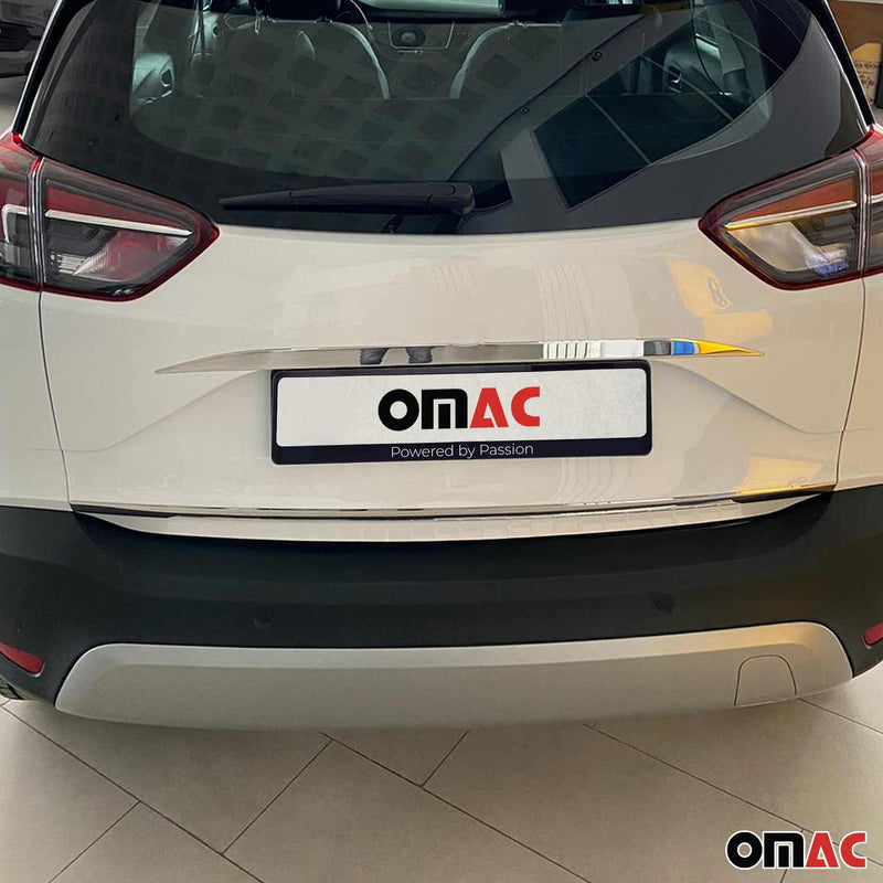 Modanatura posteriore del bagagliaio per Opel Crossland X 2017-2021 in acciaio inox cromato