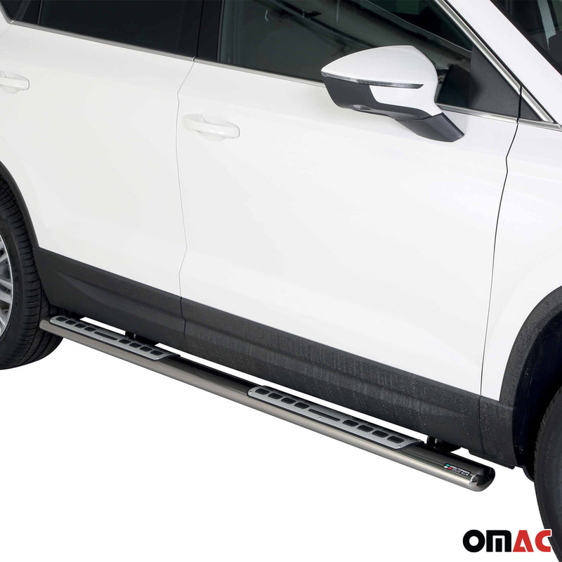 Minigonne laterali in acciaio inox per Seat Ateca 2016-2020 Argento