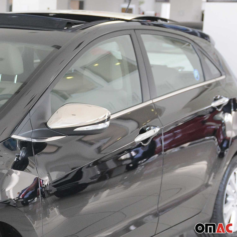 Strisce di finitura per finestrini per Hyundai i30 hatchback 2012-2017 in acciaio inox, 8 pezzi