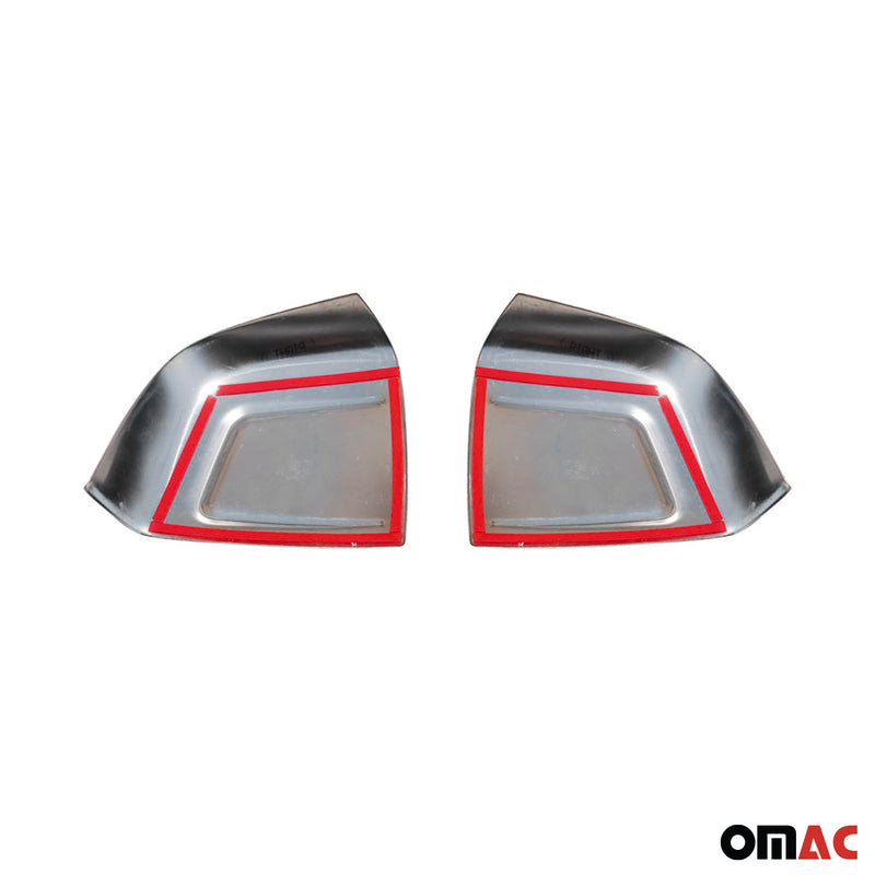 Calotte specchietti retrovisori per Opel Combo D 2012-2018 in acciaio inox argento 2 pezzi