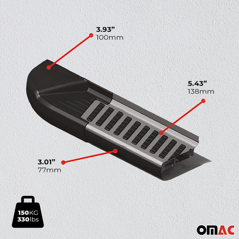 Pedane laterali minigonne per Opel Mokka 2012-2019 Alu Nero