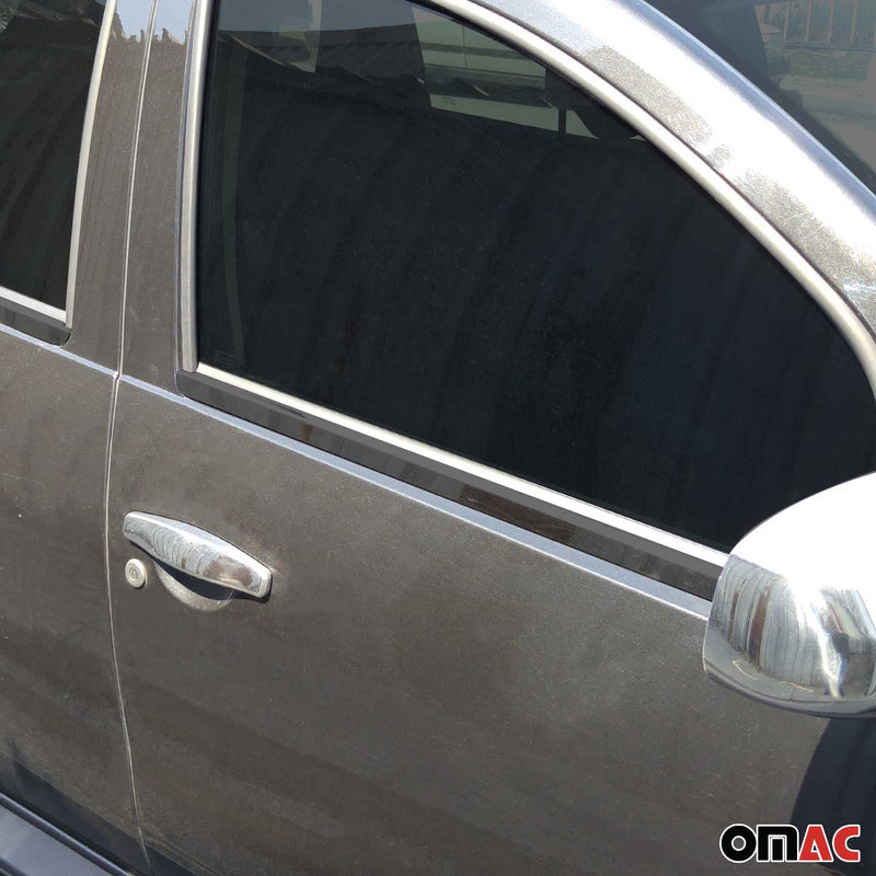 Listelli decorativi per finestrini per Dacia Duster 2010-2018 in acciaio inox scuro, 4 pezzi