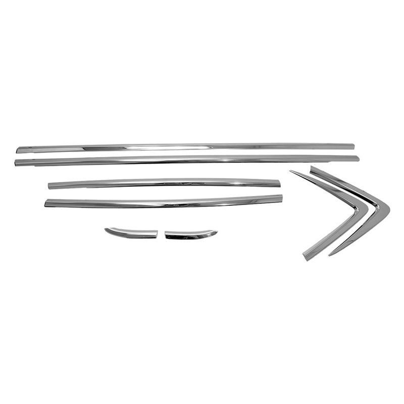 Listelli decorativi per finestrini Opel Mokka 2012-2016 in acciaio inox cromato 8 pezzi