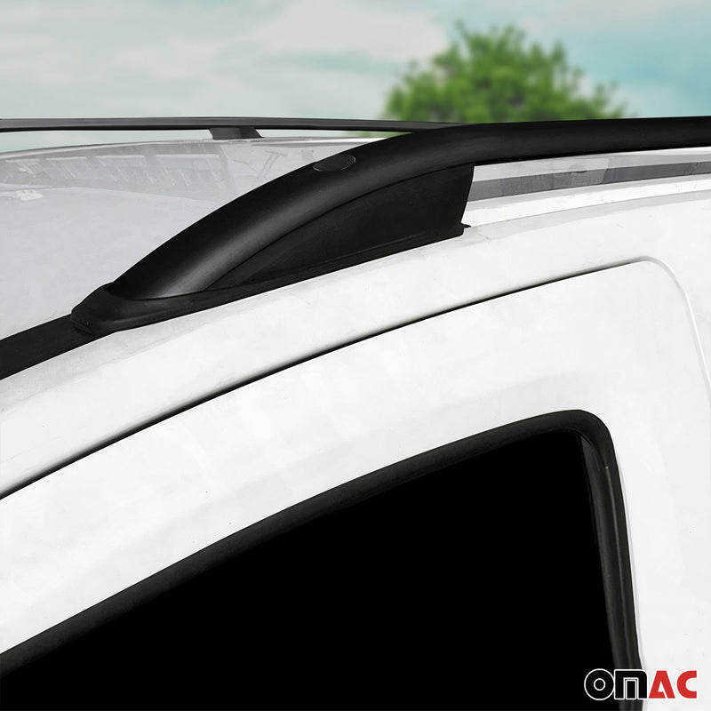 Barre portatutto in alluminio nero per Peugeot 3008 2016-2019, 2 pezzi