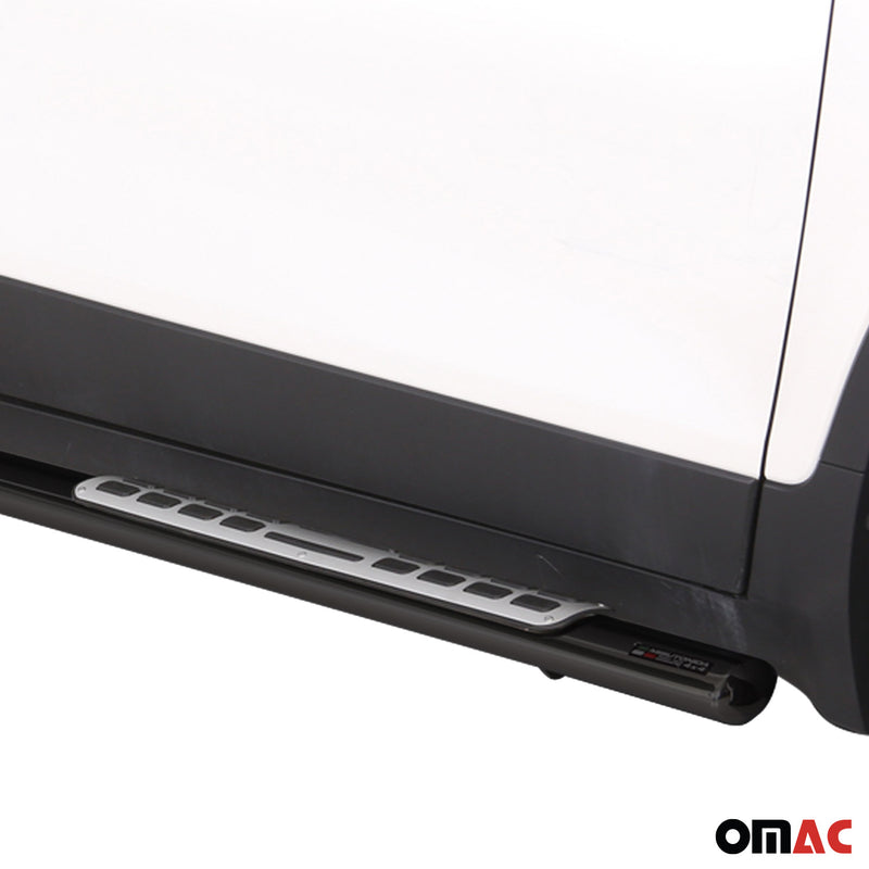 Minigonne laterali in acciaio inox per Chevrolet Trax 2013-2016 Nero