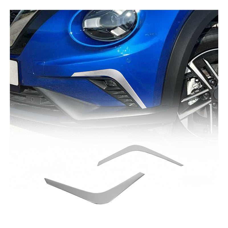 Cornice per fendinebbia per Nissan Juke 2021-2025 in acciaio inox argento 2x