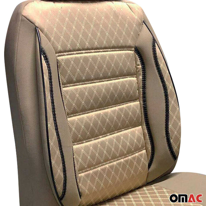 Coprisedili coprisedili coprisedili in tessuto beige 1x