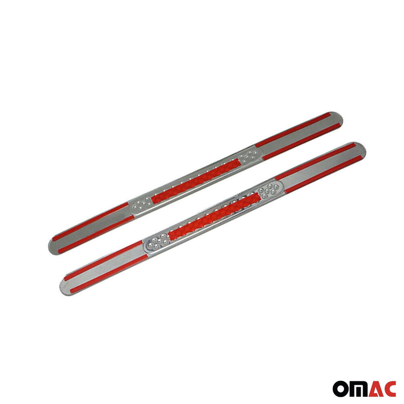 Soglie porte per Skoda Citigo 2011-2025 in acciaio inox argento 2 pezzi 