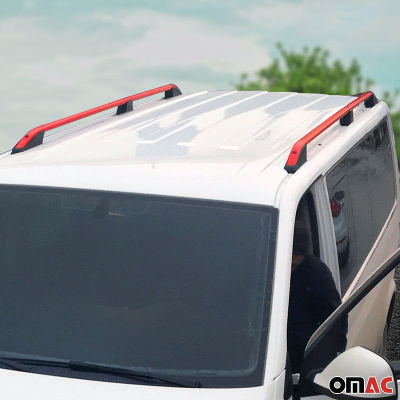 Dachreling Dachgepäckträger für VW T5 Multivan 2003-2015 L2 Langer  Alu Rot