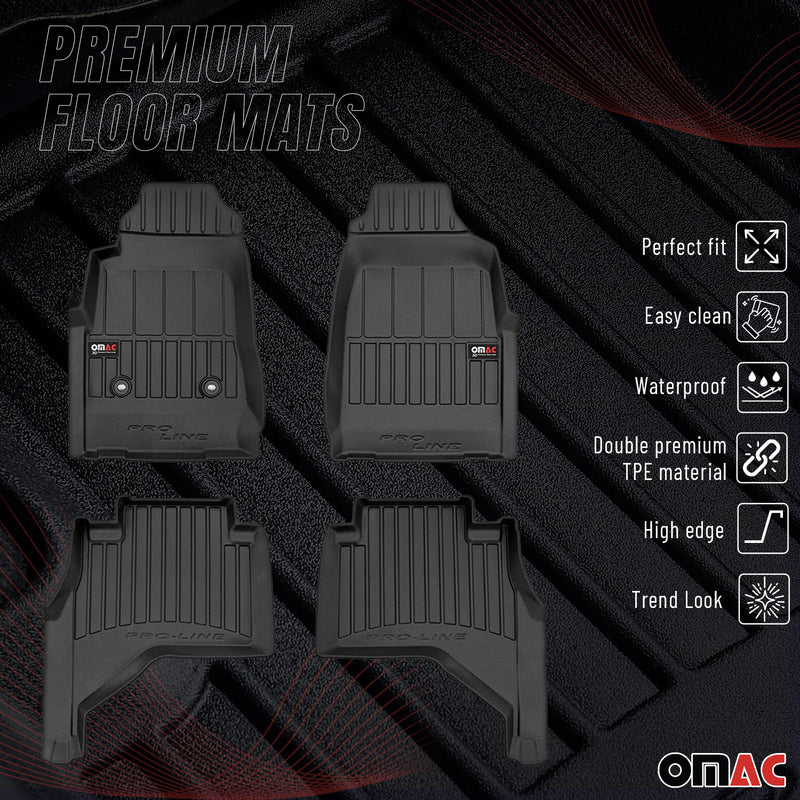 Tappetini Isuzu D-Max 2011-2019 in TPE nero, 4 pezzi