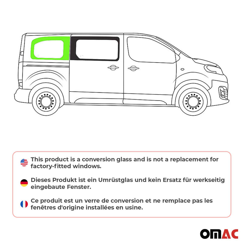 Seitenfenster Seitenscheibe für Opel Vivaro 2019-2024 Auto Schwarz Rechts L2