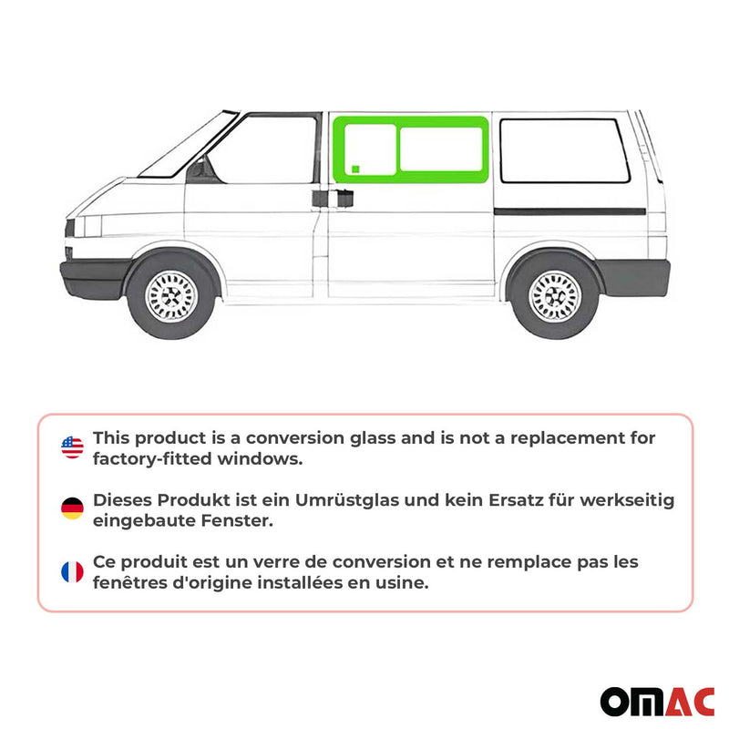 Finestrino laterale scorrevole per VW T4 Transporter 1990-2003 anteriore sinistro L1 L2