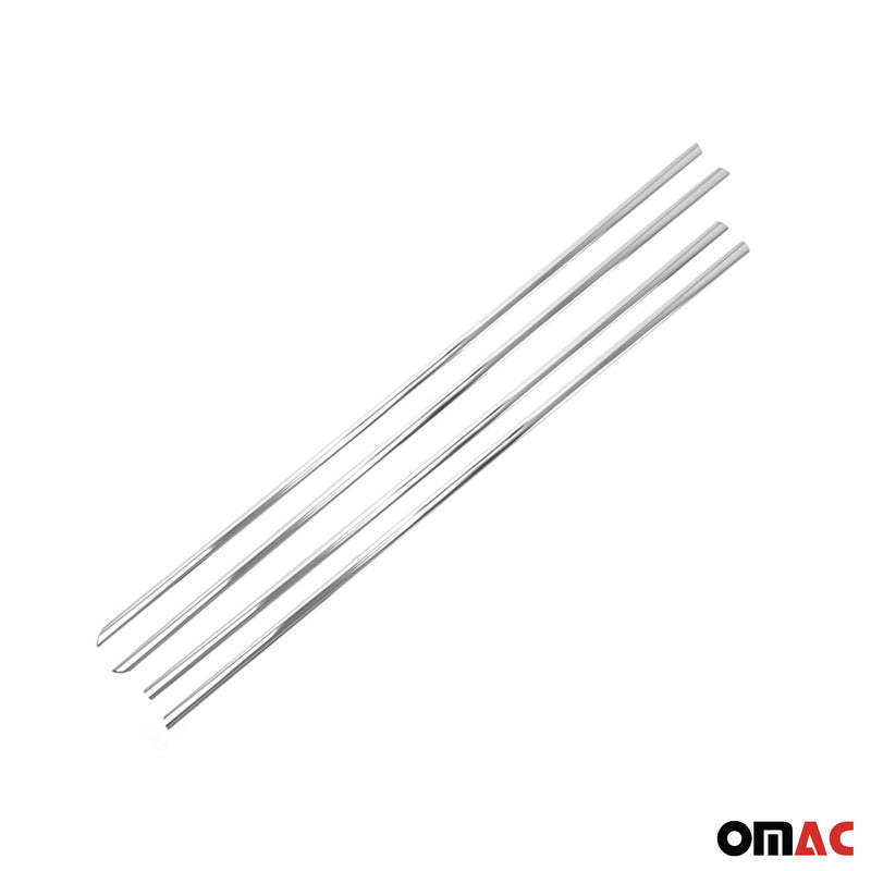 Listelli decorativi per finestrini Opel Astra H 2009-2013 in acciaio inox cromato, 4 pezzi